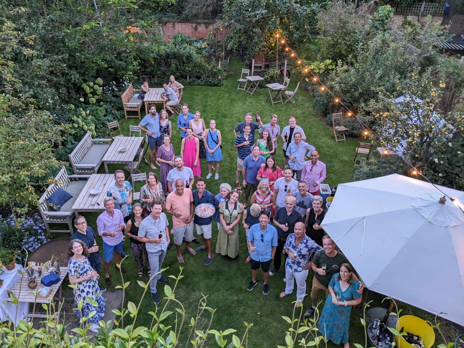 A balmy September evening and the perfect setting for our summer party